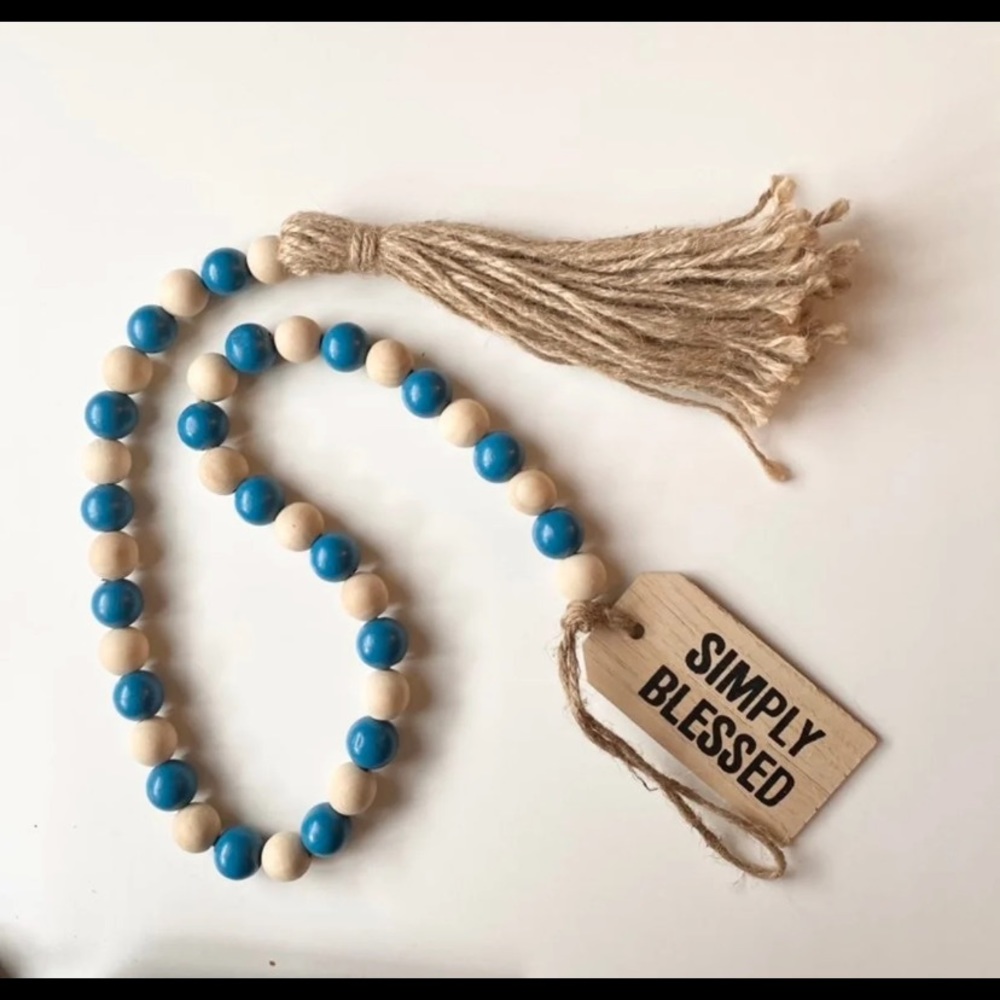 Simply blessed farmhouse beads tassle